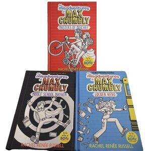 The Misadventures of Max Crumbly Series‎ Book 1-3 Hard Cover Great Condition